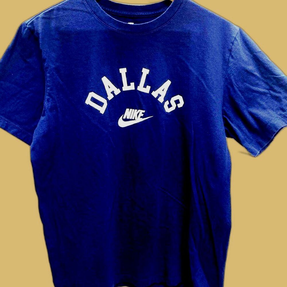 Nike Dallas Graphic Print Navy Blue Men's Shirt Large